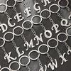 Creative Rhinestone Initials Metal Keychain – Korean Style Car Keyring Party Gift.