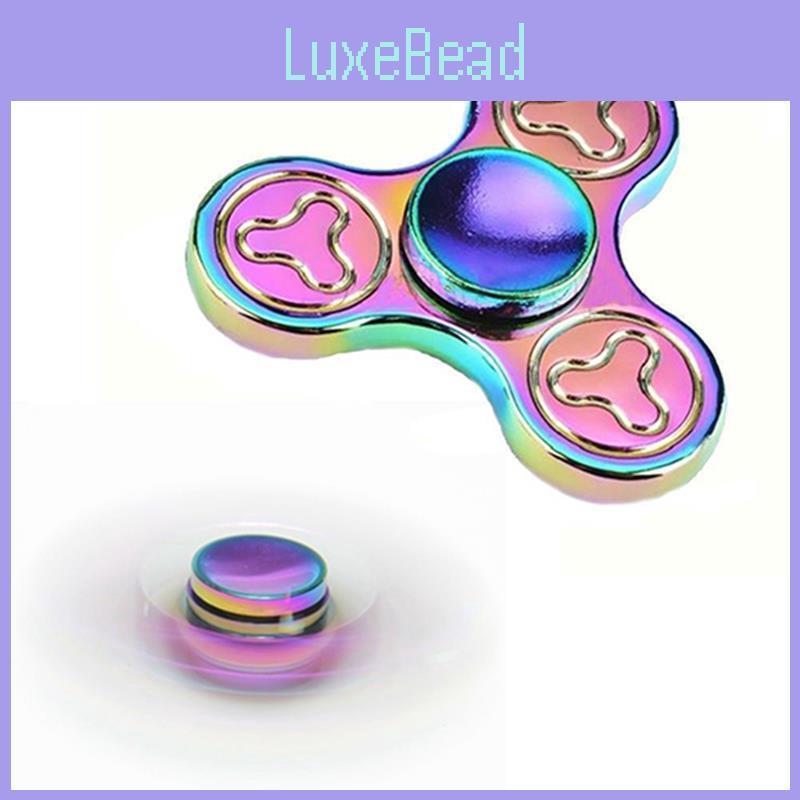Premium Quality Rainbow Tri Fidget Spinner For Stress Relief And Focus Enhancement