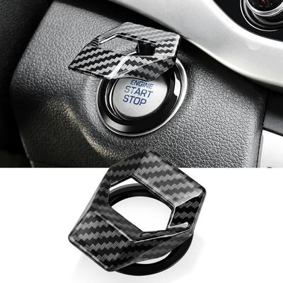 Koolstofvezel stijl auto motor startknop afdekking voor Renault Megane 2 3 Duster Logan Clio 4 3 Laguna 2 Sandero Scenic