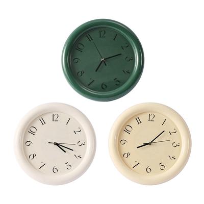 Wall Clock Non Ticking Creative Round Time Clock Small Clock Mute Clock for Dining Room Living Room Indoor Bedroom Bathroom