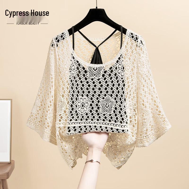 Women s Summer Crochet Two-Piece Set One Size