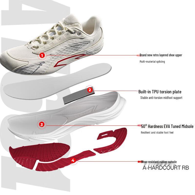 Anta AT681 Asphalt Overlord Retro Women's Running Shoes