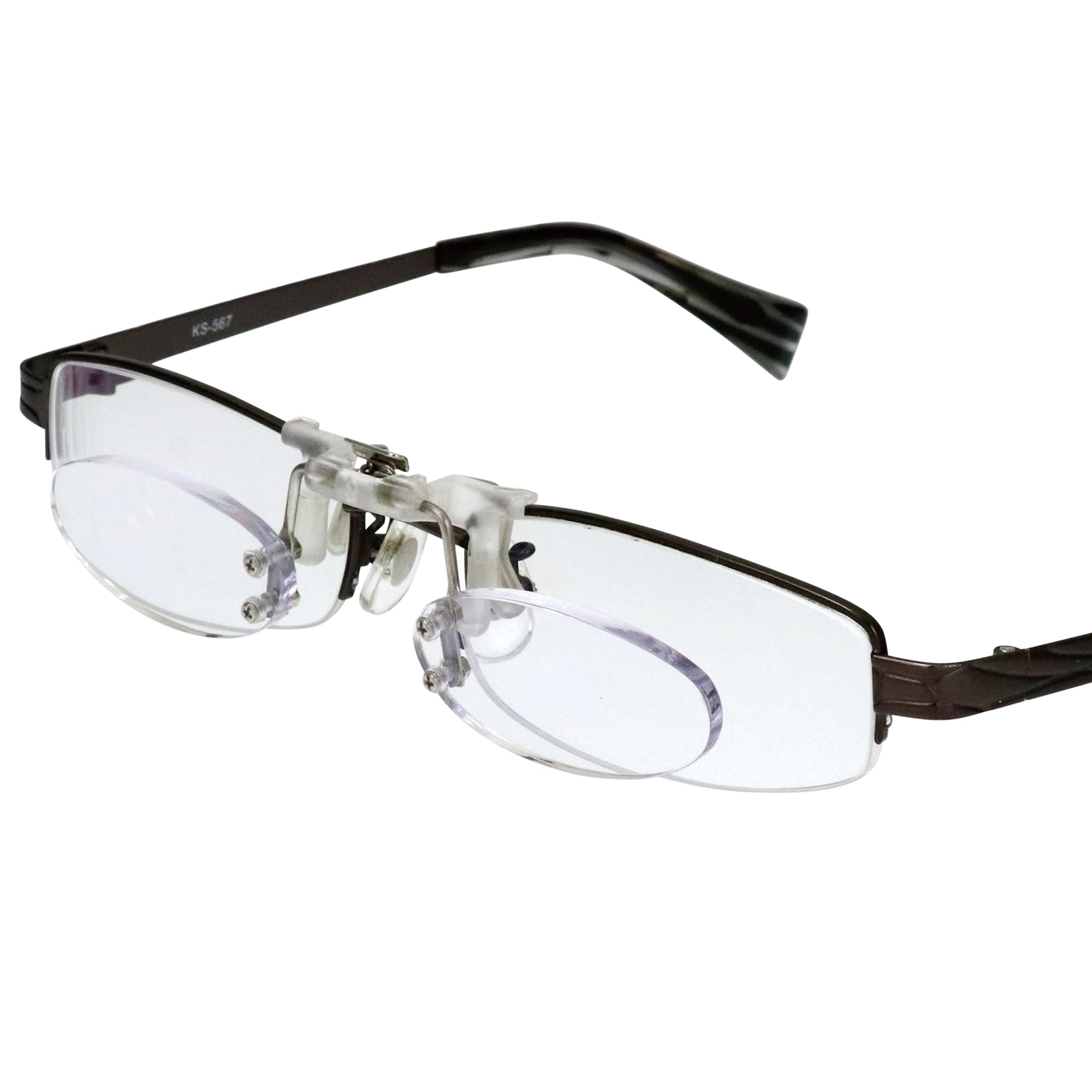 

MF2201FS18 Лупа для очков Лупа для очков Лупа для рыбалки Чтение Лупа с синим светом и УФ-фильтром MF2201FS Короткая [Zealot] Откидная 1,8x чистый