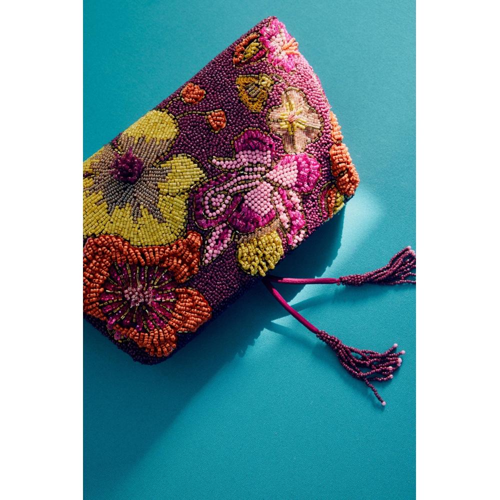 Zara Japan Beaded Pouch Bag 6015