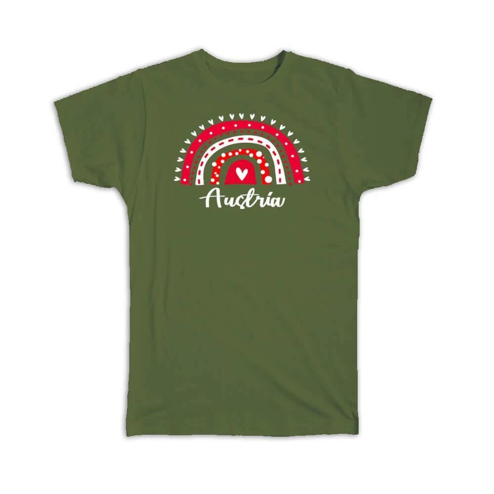Gift T-Shirt : Austria Austrian Rainbow 2XL