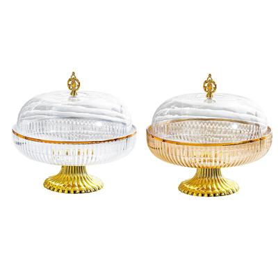Cake Stand with Lids Cupcake Stand Fruite Plate Decorative Fruit Dish for Wedding Anniversary Brithday Party Donut