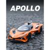 Modèle de voiture de sport en alliage Apollo Project EVO à l'échelle 1/32, en métal moulé sous pression, super voiture de course, simulation sonore et lumineuse, jouet pour enfants, cadeau