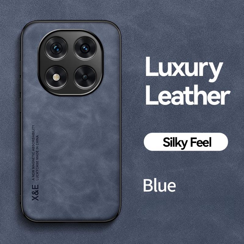 Luxury Leather Funda For Redmi Note 14 Pro Plus Case Car Magnetic Holder Back Cover for Xiaomi Redmy Note14 Note 14Pro + Plus 5G