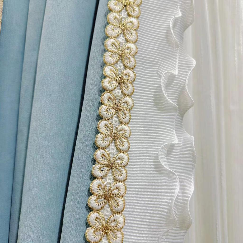 European Butterfly Floral Lace Curtain Trim & Table Edge Decoration