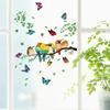 Home Wall Decoration Double-sided Branch Colorful Bird Butterfly Wall Sticker Electrostatic Glass Window Visual Wall Sticker