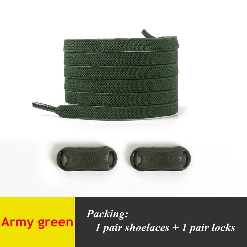 1Pair No Tie Shoelace Flats Elastic Shoe Laces Kids Adult Sneakers Shoelace Quick Lazy Laces 24 Color Buckle Strings Sports Shoe