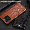 Classic Crocodile Leather Case For iPhone 16 Pro Max Air 17 15 14Pro 13 12 11 Mini Xs Xr 7 8 Plus Premium Shockproof Back Cover