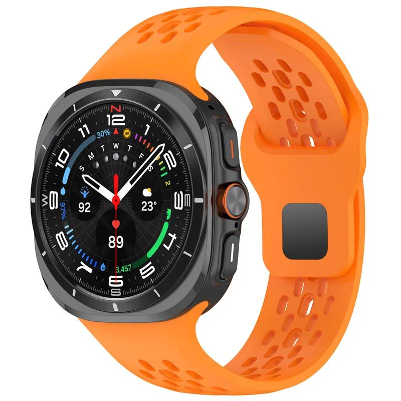 Sports Silicone Strap For Samsung Galaxy Watch Ultra 47mm Band Watchband Wristband Bracelet For Samsung Watch 8 Ultra 2026 Belt