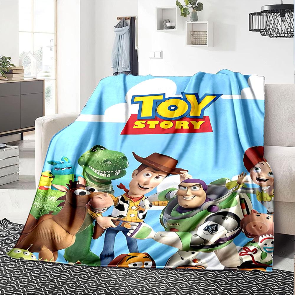 1pc Toy Story Adventure Flannel Blanket,Ultra Soft Warm Plush Throw for Home Bedroom Bed Sofa Cover Camping Picnic Gift Y71720