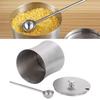 Stainless Steel Sugar Bowl with Lid and Spoon Salt Pot Condiment Can Condiment Pot  Restaurant