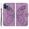 For iPhone 13 Pro Leather Case Butterfly Imprinted Stand Wallet Phone Cover