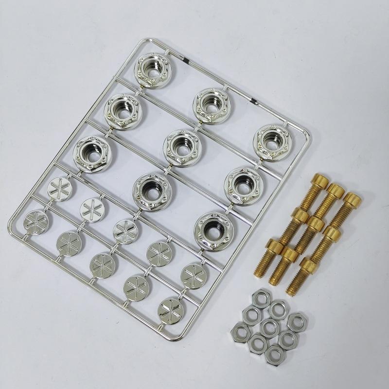 ISGTDRM Motorcycle License Plate Holder Bolt Screw 6MM Red Hexagonal License Plate Fairing Bolt Screw Motor Decoration