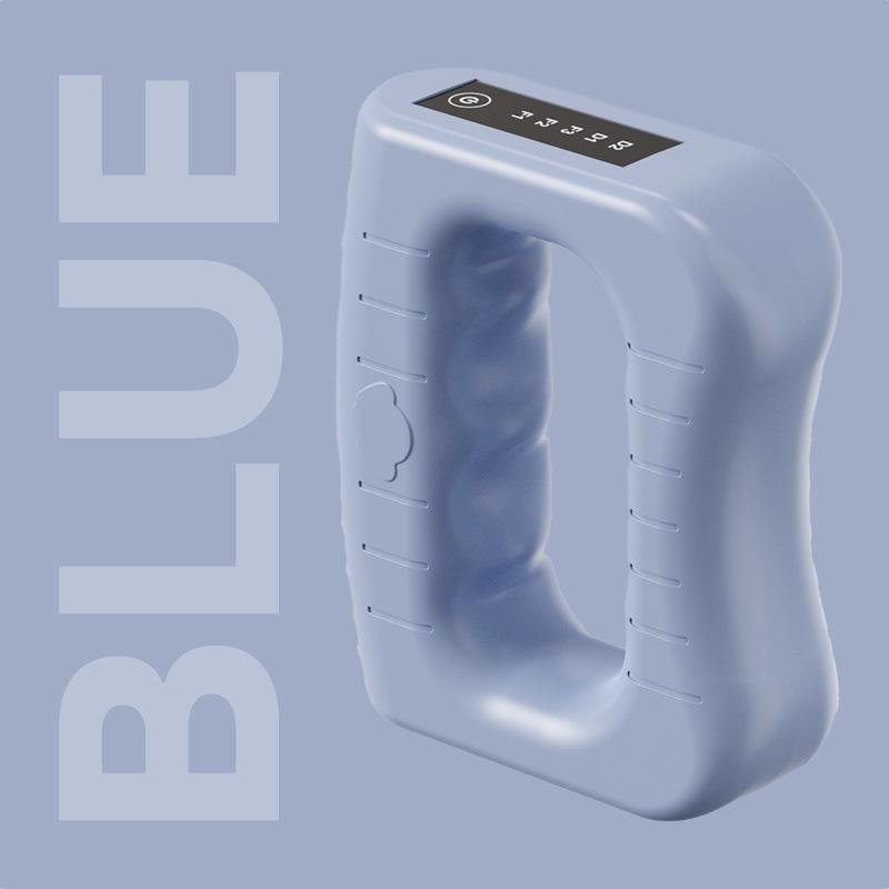 

Портативный перкуссионный фасциальный кольцевой USB-зарядный массажный пояс с вибрацией для шеи, мембранный массаж, расслабление, массаж плеч синий