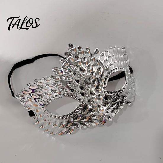 Adjustable Elastic Strap Mask Rhinestone Masquerade Mask, Eye for Halloween Party Ball Gala Chic Carnival Cosplay, Sparkling Hollow Costume