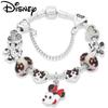Lovely Minnie Heart Charm Bracelet DIY Cartoon Animal Bead Bracelets Jewelry for Gift