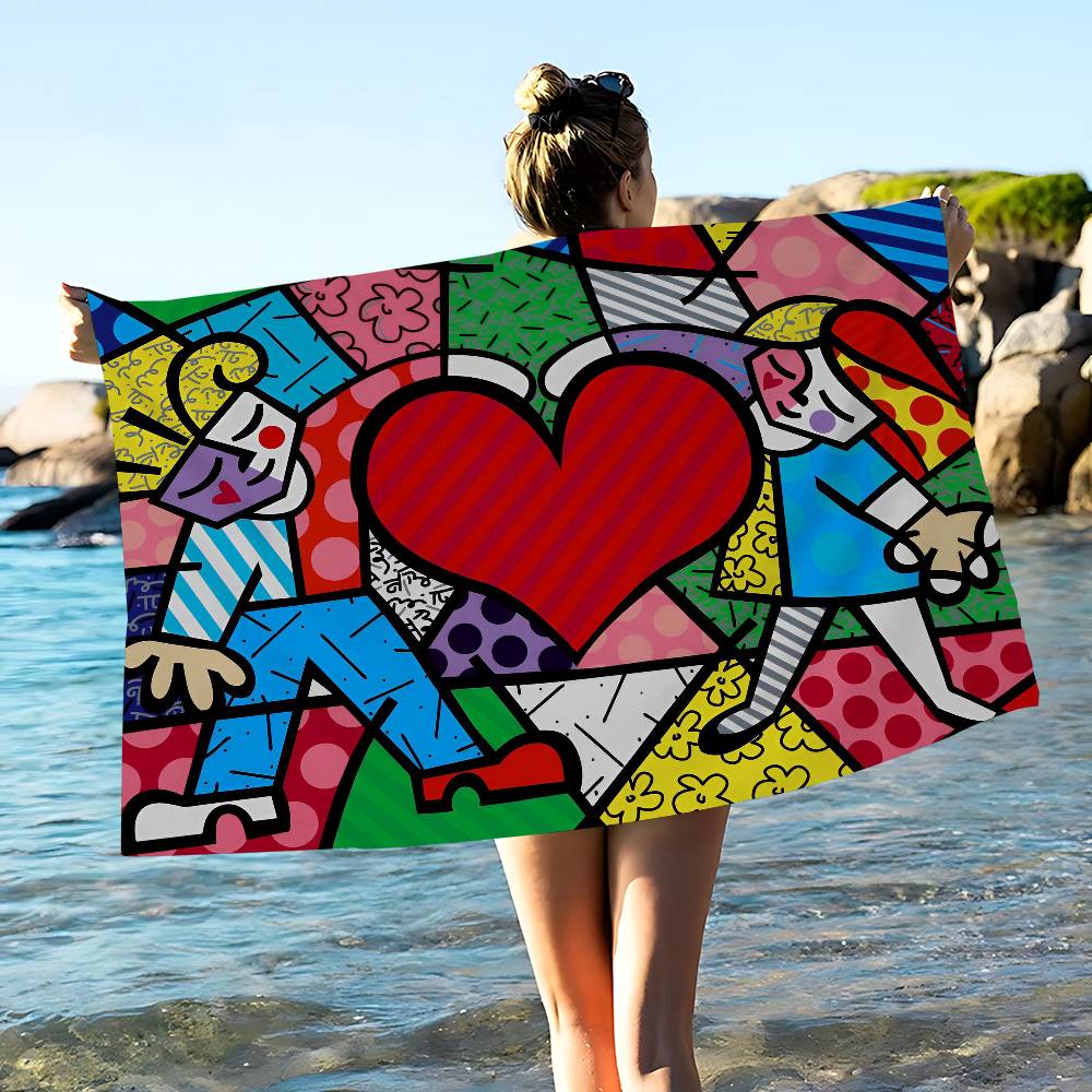 Britto Art Big Microfiber Beach Towels Quick Dry Towel Sand Beach Towels Pool Towel For Travel Swim Pool Yoga