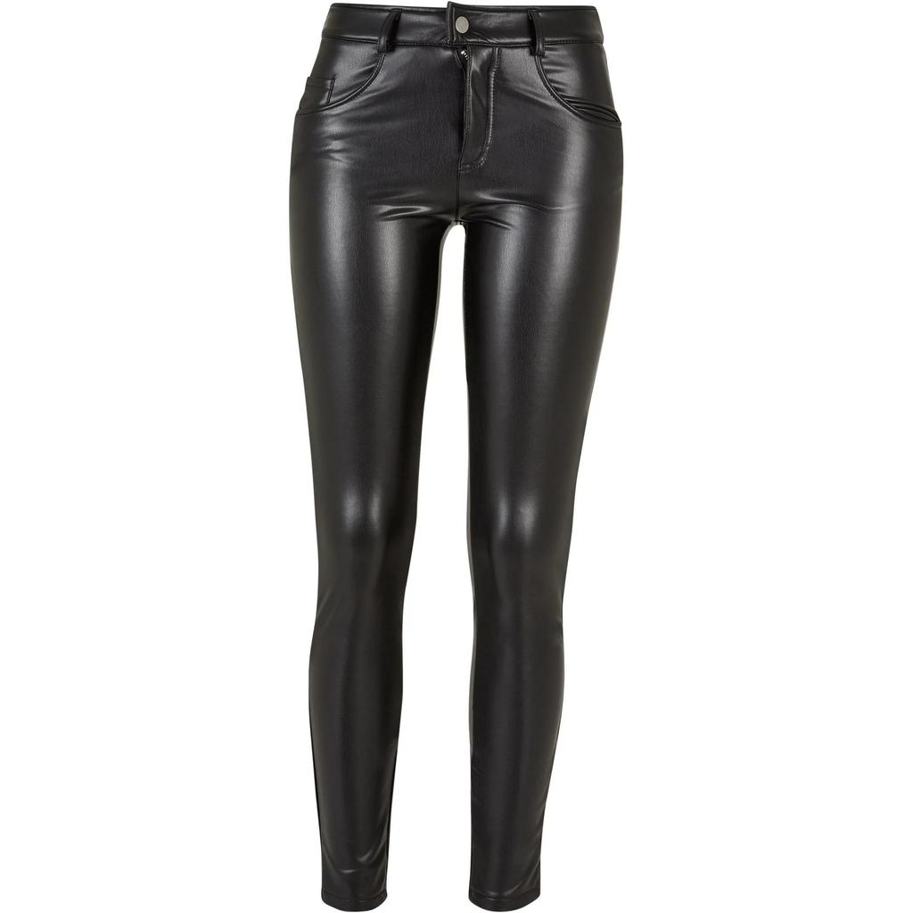 Urban Classics Womens/Ladies Synthetic Leather Mid Rise Trousers