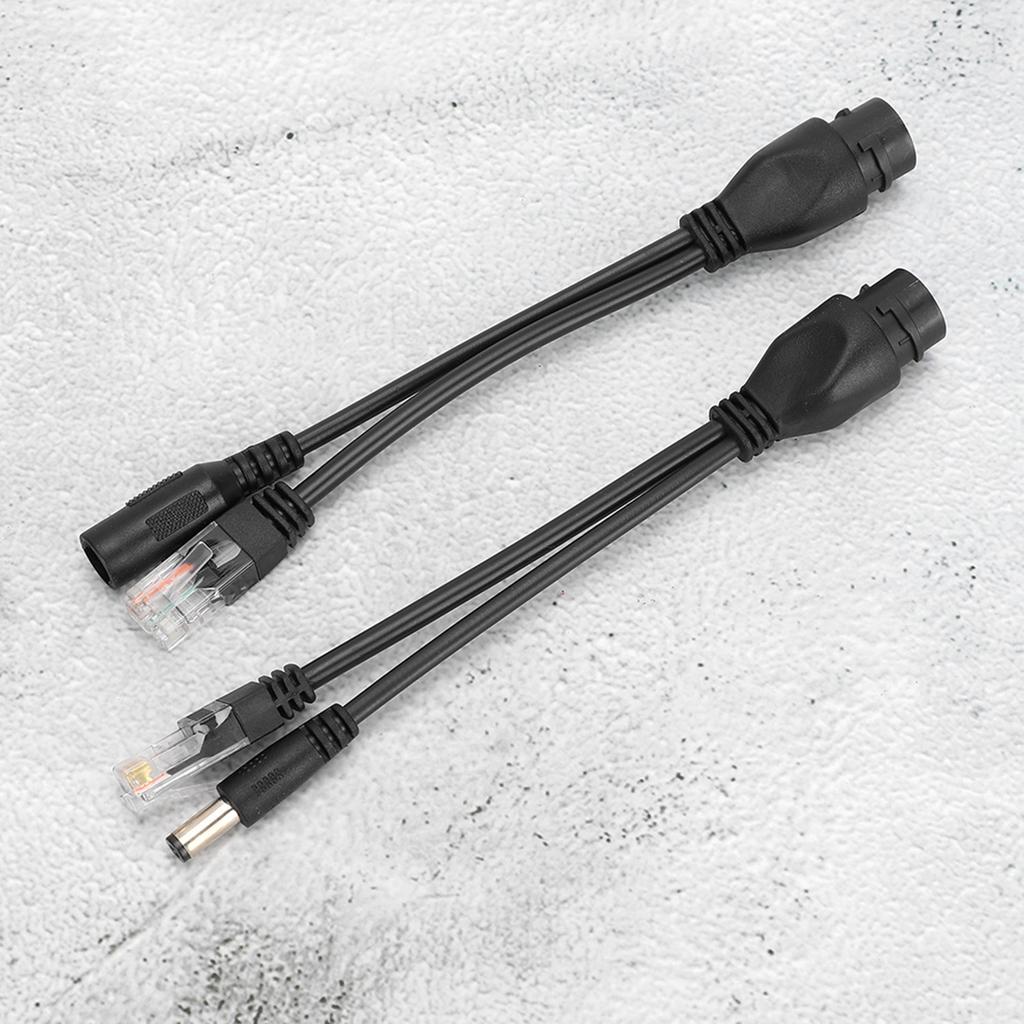 5 Pairs Ethernet POE Splitter Adapter Injector DC12V Waterproof for IP CameraBlack