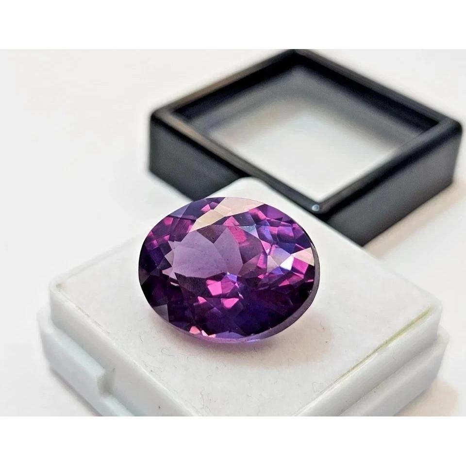 Color Changing Alexandrite 19-21 Ct Oval Cut Beautiful Certified Loose Gemstone