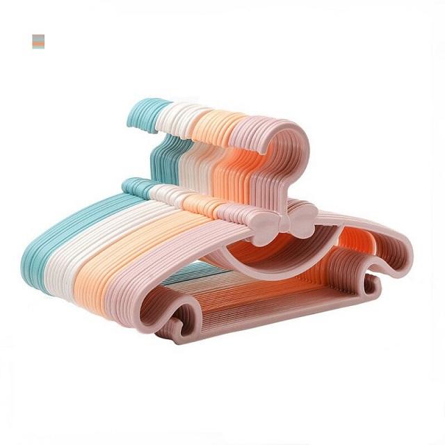 

5/10/20pcs Baby Clothes Racks Portable Plastic Towel Display Scarfs Hangers Windproof Children Coats Hanger Clothing Organizer 5pcs