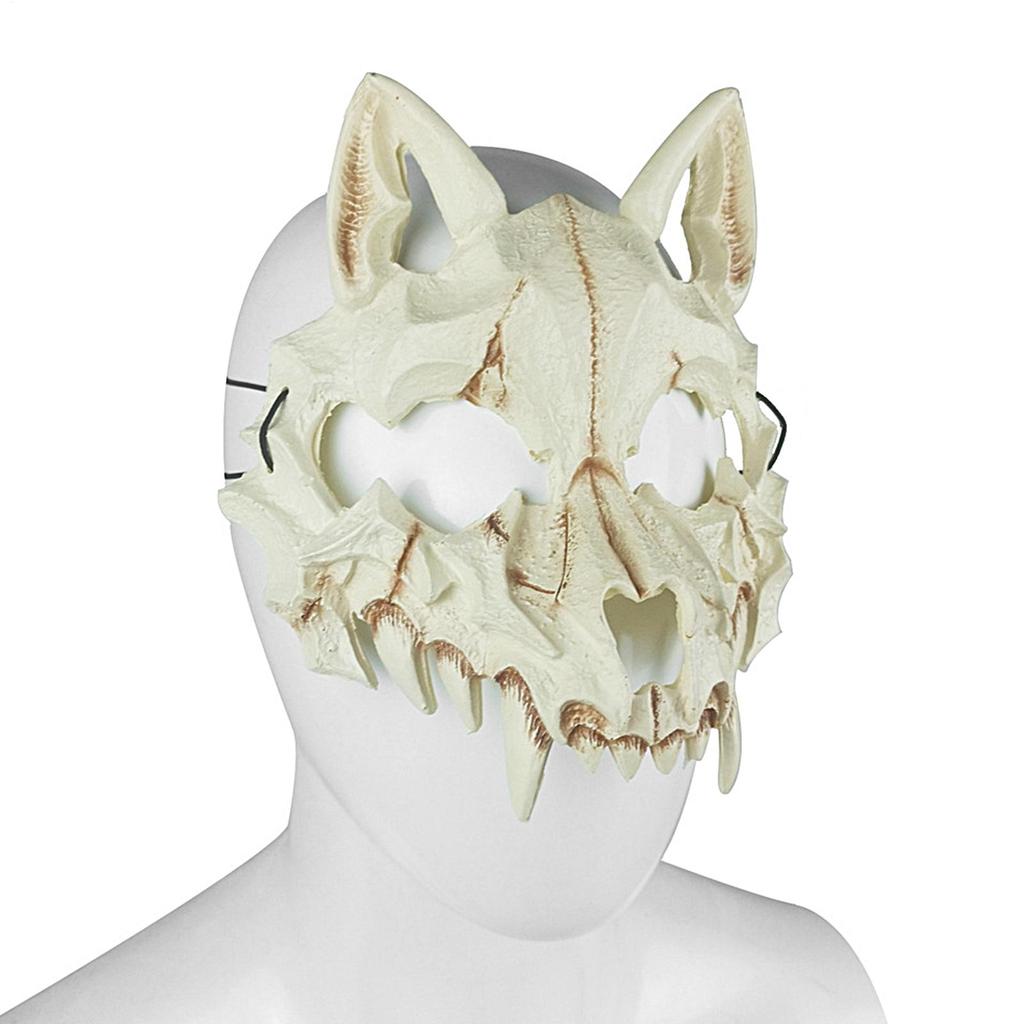 Wolf Skull Masque Realistic Spooky Headgear Horror Halloween Cosplay Props For Kids Adults Holiday School Festivals Haunted