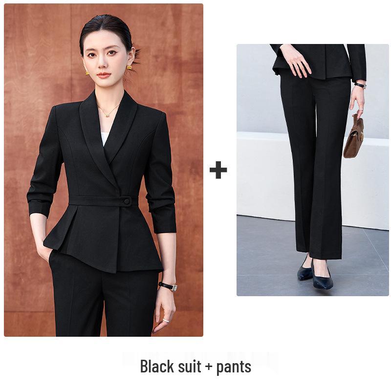 Women's Professional Suit Set - Spring/Autumn Beauty Salon & Hotel Manager Workwear