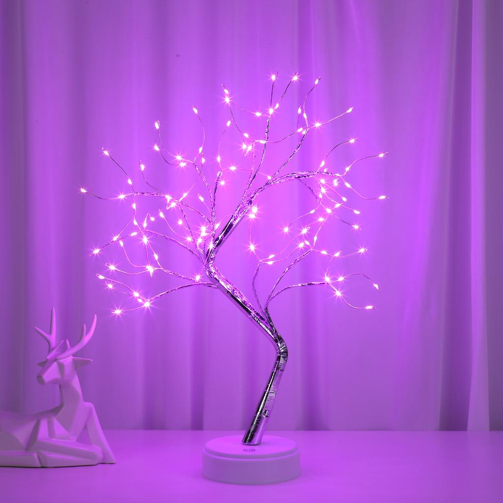 20 Inch Tabletop Bonsai Tree Light, Touch Switch 108 LED Lamp, Copper Wire Light