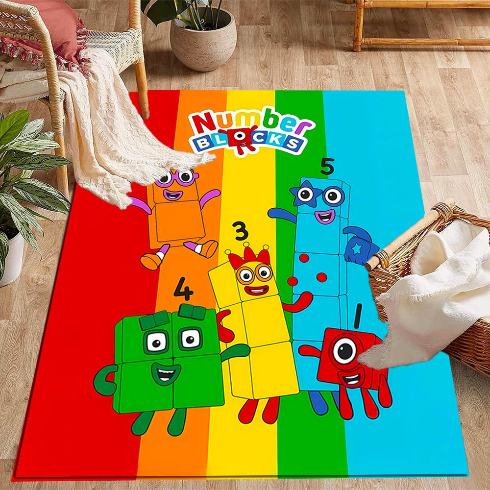 Tappeto Avventura con Blocchi Numerici Tappeto da Pavimento Tappeto per Ufficio Perfetto per Corridoio Aree Gioco Stanza del Dormitorio Decorare la stanza Tappeto Antiscivolo Decorare Uffici
