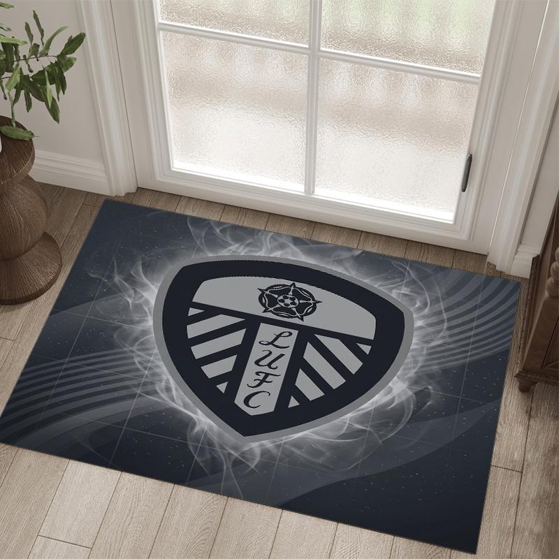 Leeds United Design Crystal Velvet Carpet Cozy Non?Slip Printed Rug For Bedroom Living Room Entrance