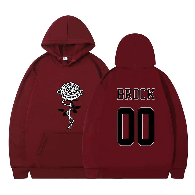 Men Women's Fleece Hooded BROCK Printed Spring Autumn Pullover Sweatshirt Fashion Hoodie Casual Hip Hop New Men Tracksuit Streetwear