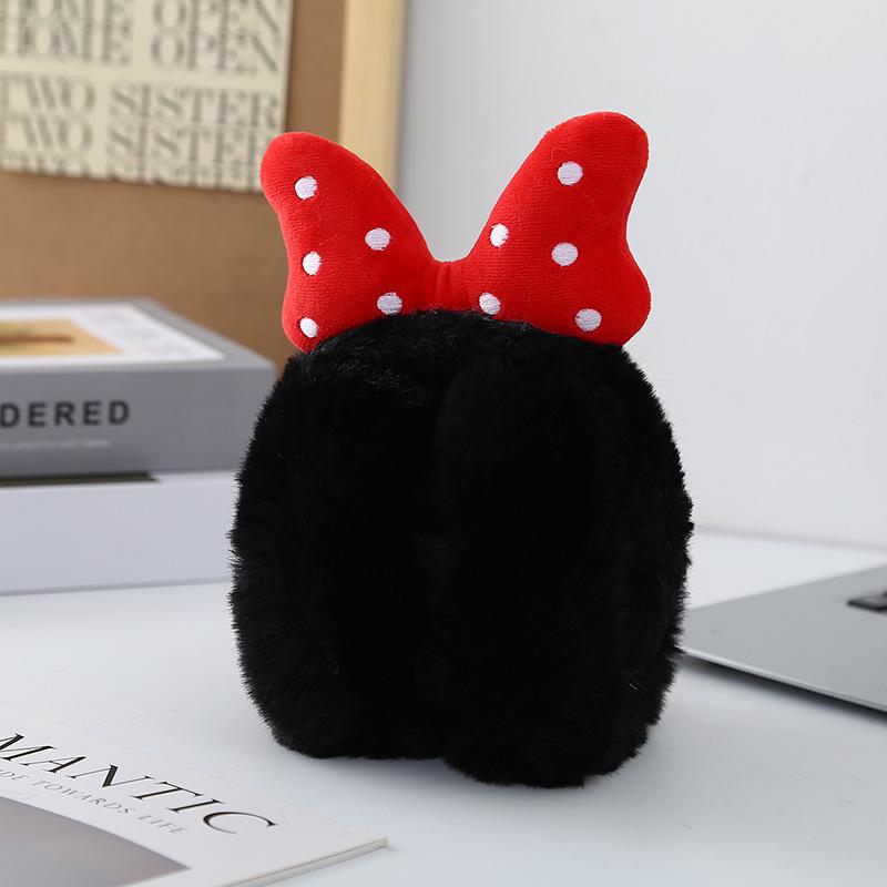 

Складные плюшевые зимние наушники с милым бантиком - Толстые, теплые и морозостойкие One Size