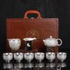 Year of the Dragon Sterling Silver 999 Teapot: Pure Handmade High-End Gongfu Tea Set Souvenir