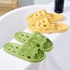 Bathroom House Cheese Shower Slippers Lightweight Water Leaky Beach Flip Flop Swimming Water Leaking Quick Drying Sandals Ladies