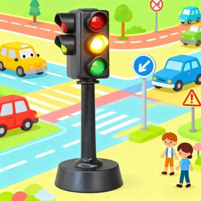 Traffic Light Toys, Mini Traffic Signs Educational  for Kids, Children Safety Learning Toys, Birthday Gift Idea