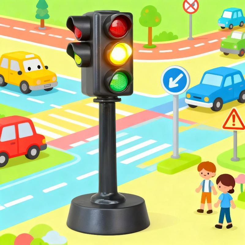 Traffic Light Toys, Mini Traffic Signs Educational  for Kids, Children Safety Learning Toys, Birthday Gift Idea