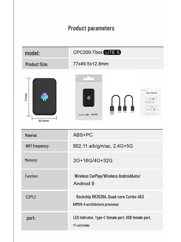 Custom Carlinkit Wired To Wireless CarPlay Adapter - Android 13.0 HDMI Box