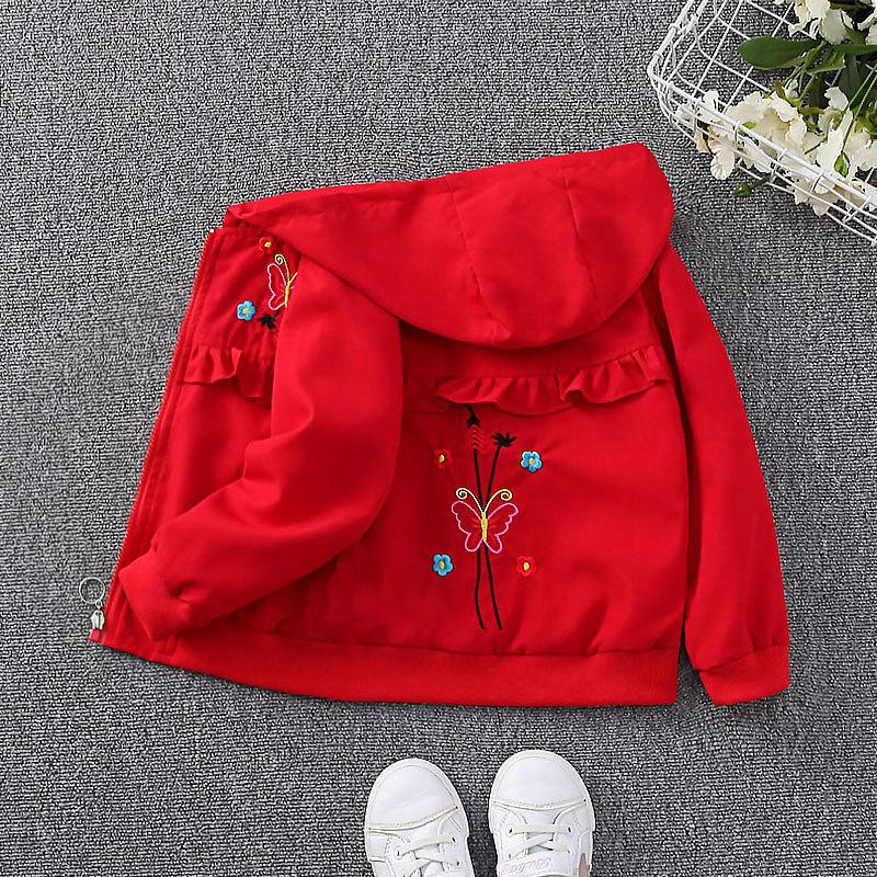 Small Baby Cartoon Hooded Tops Boys and Girls Fall Jacket Spring and Autumn Section of The Children's Fall Thin Jacket