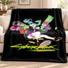 Cyberpunk Edgerunners blanket Flannel Blanket Soft Cozy Plush Throw for Sofa Bed Lightweight Home Decoration Outdoor camping