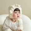 Cute Baby Hat Lace Ruffle Princess Infant Girl Bonnet Cap Solid Color Newborn Court Hats Photo Props