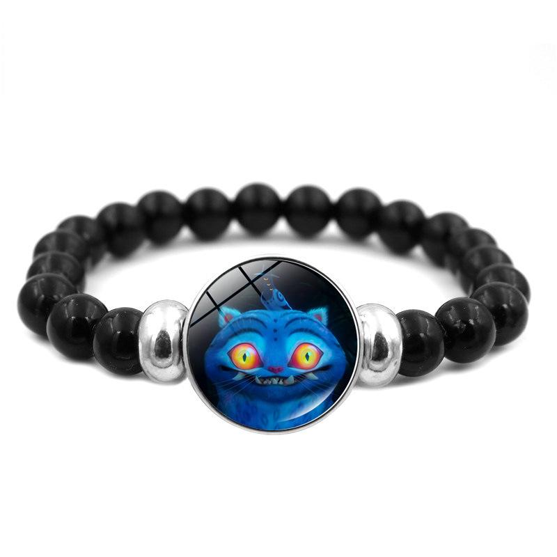 Anime Demon Slayer Adjustable Beaded Bracelet for Girls Cute Cartoon Jewelry Gift for Christmas Birthday