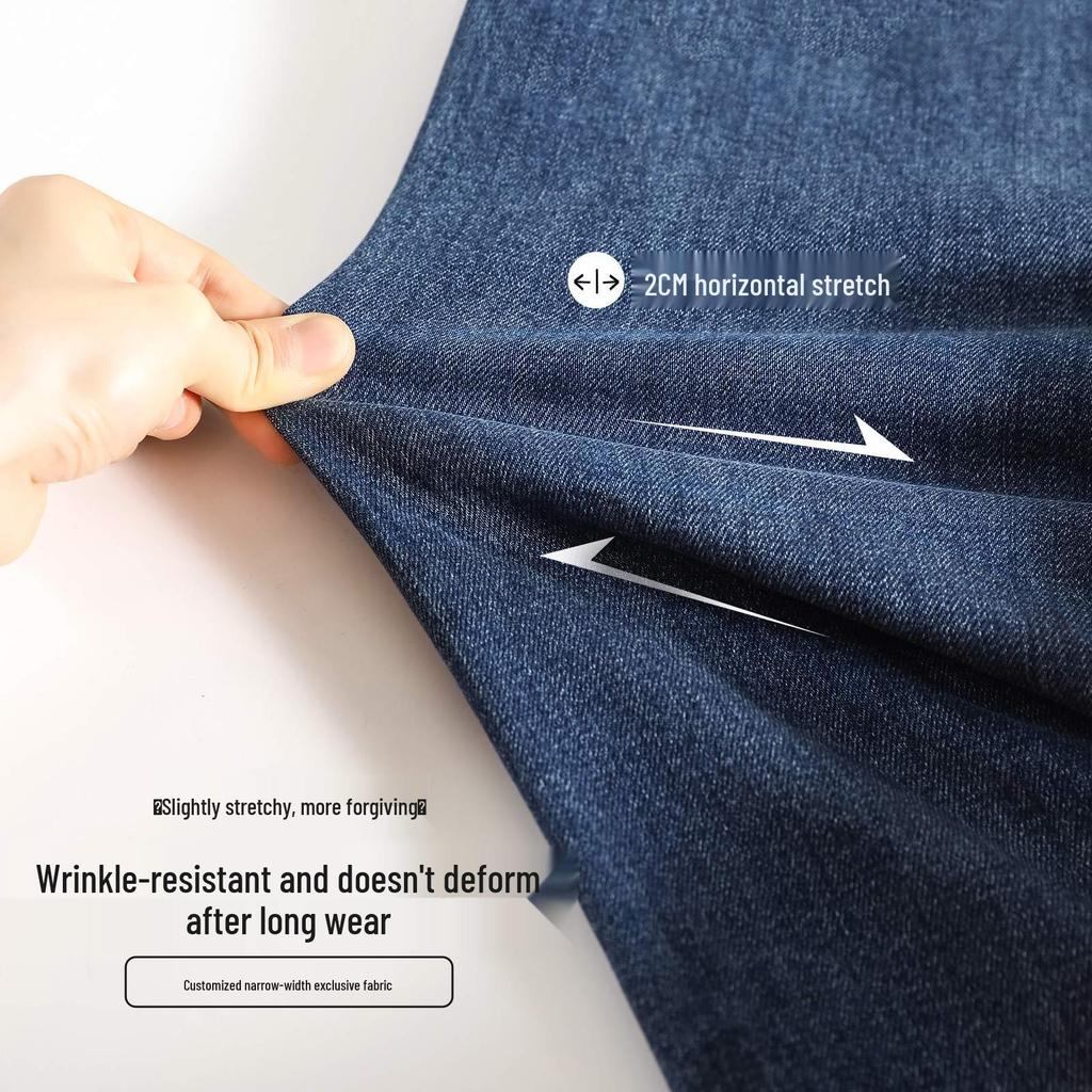 Women's High-Waisted Slim Fit Wide-Leg Jeans - Perfect for Shorter People, Popular for Autumn To Spring