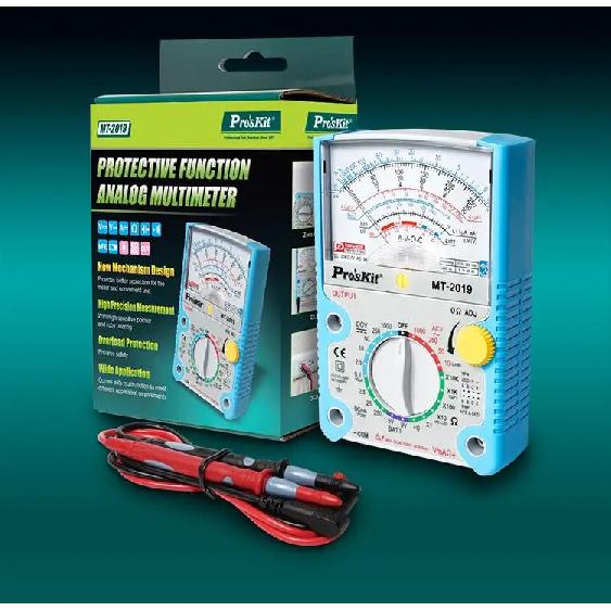 ProsKit MT-2019 Protective Function Analog Multimeter Safety Standard Professional Ohm Test Meter Tester Analog