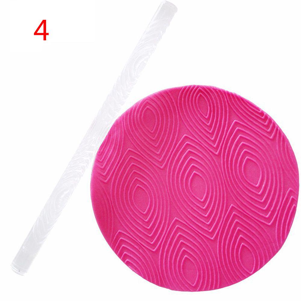 1PC Acryl Nudelholz Gebäck Roller 21 Arten Prägung Entwickelt Küche Backen Fondant Kuchen Eindruck Dekoration Werkzeuge