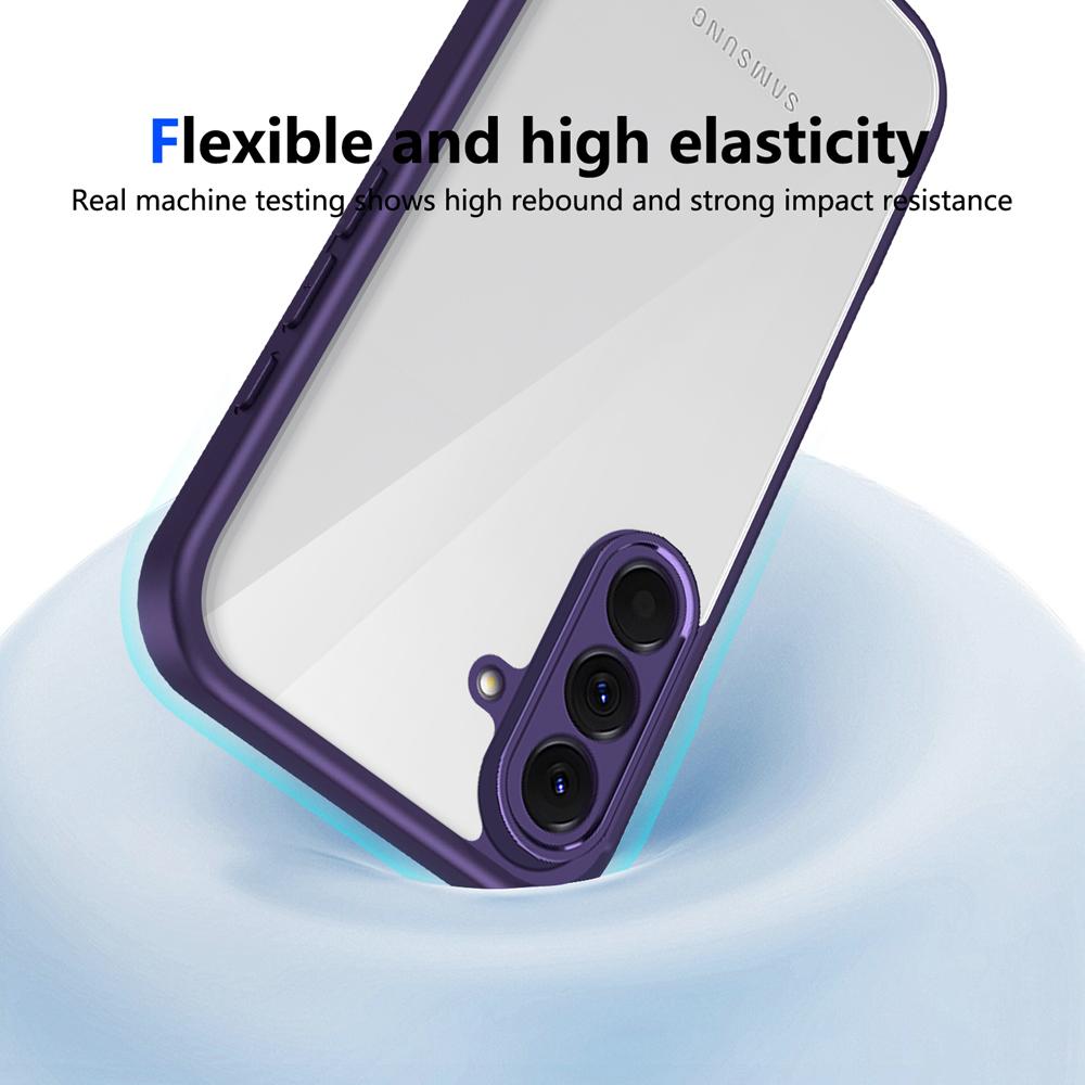 KEYSION Transparent Phone Case for Samsung A56 5G A36 A26 Silicone+PC Clear Shockproof Phone Cover for Galaxy A16 4G 5G
