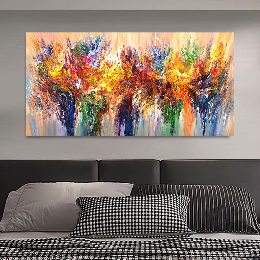 Abstraktes Buntes Wolken-Ölgemälde auf Leinwand Wandkunst Poster Drucke Wandbilder für Wohnzimmer Zuhause Cuadros Wanddeko